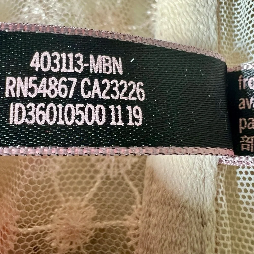 2019 Victoria’s Secret Luxe Lingerie Starburst Longline Triangle Bra Size Medium - Picture 7 of 7